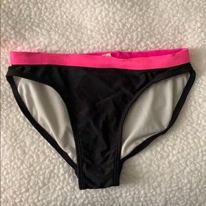 op pink & black bikini bottoms